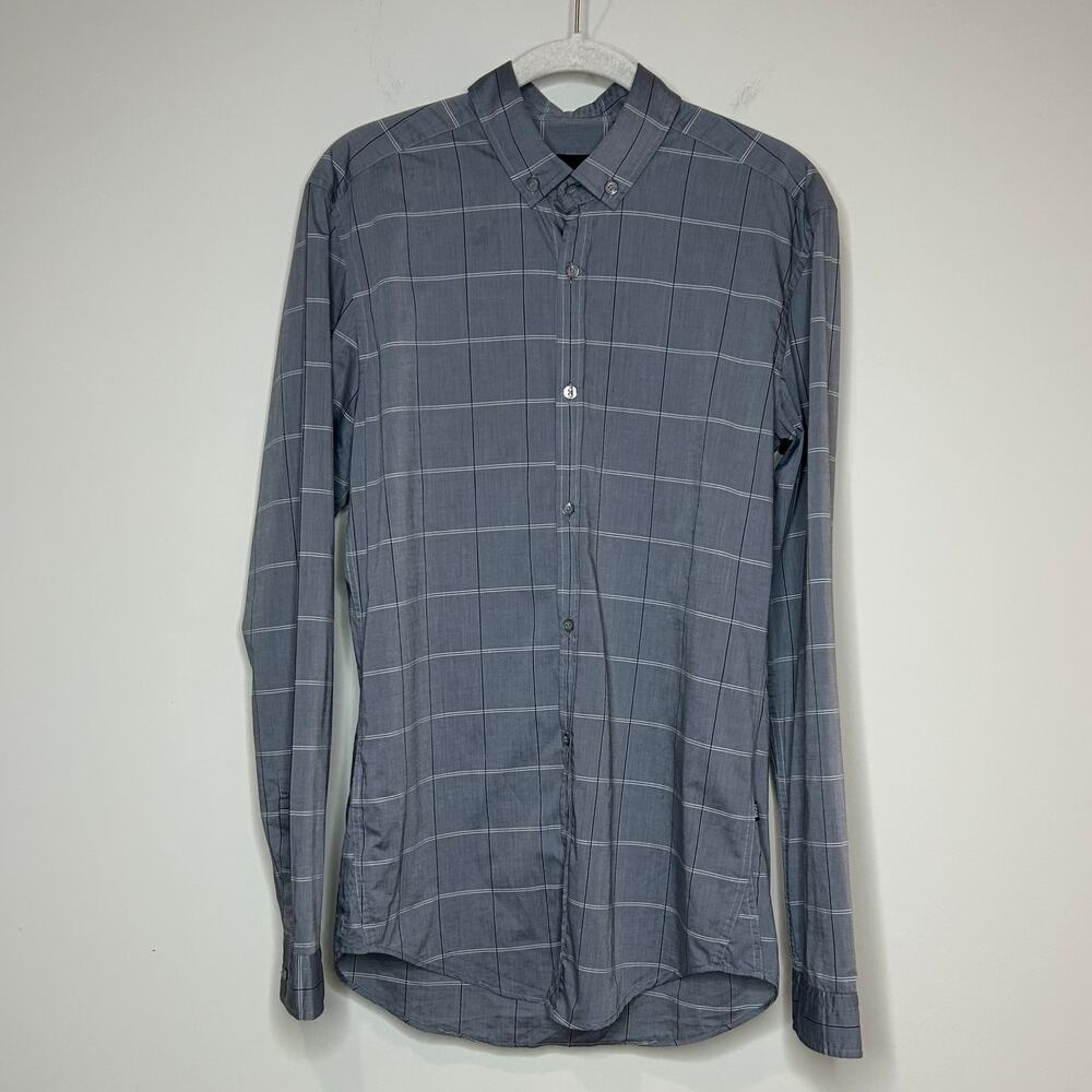 Boss Hugo Boss Gray Slim Fit Button Up Shirt Size S